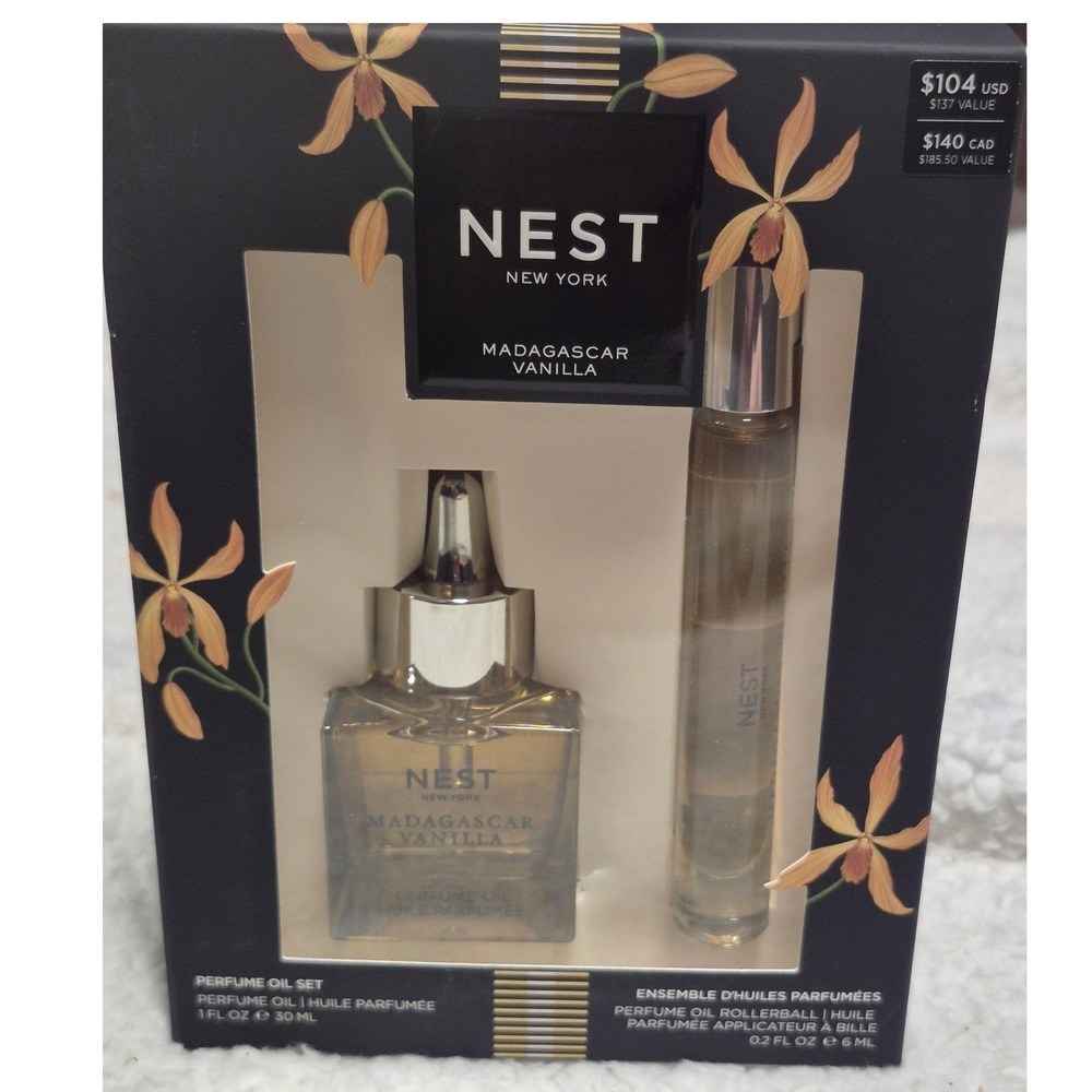 Nest New York Madagascar Vanilla Perfume Oil Set 1oz Bottle and Rollerball New